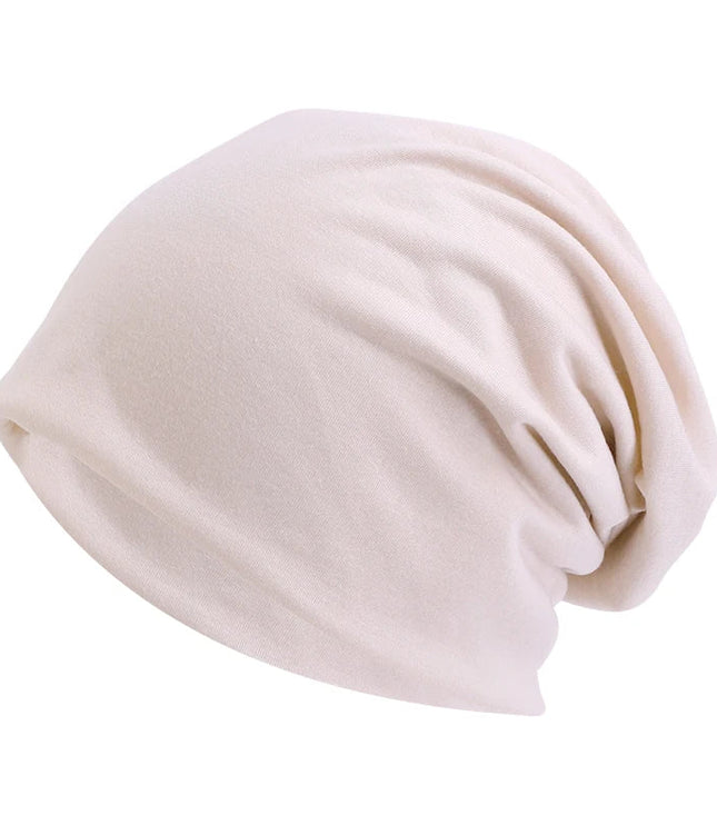Women's and Men's Slouchy Beanie Hat in Stretch Knit