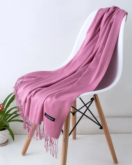 Women's and Men's Wide Shawl Scarf with Tassel Fringe