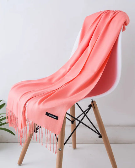Women's and Men's Wide Shawl Scarf with Tassel Fringe