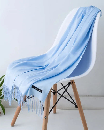 Women's and Men's Wide Shawl Scarf with Tassel Fringe