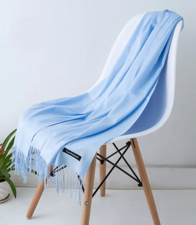 Women's and Men's Wide Shawl Scarf with Tassel Fringe