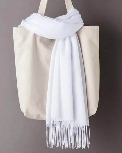 Women's and Men's Wide Shawl Scarf with Tassel Fringe