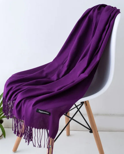 Women's and Men's Wide Shawl Scarf with Tassel Fringe