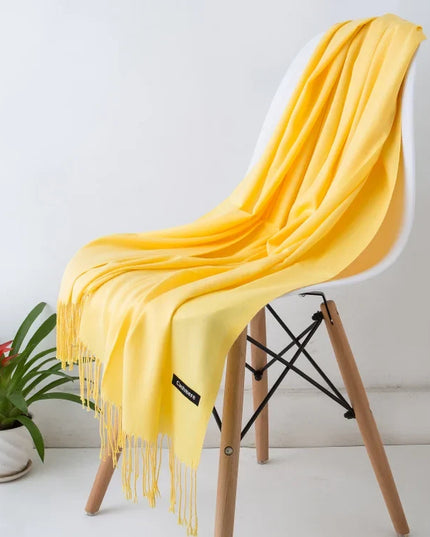 Women's and Men's Wide Shawl Scarf with Tassel Fringe