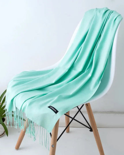 Women's and Men's Wide Shawl Scarf with Tassel Fringe