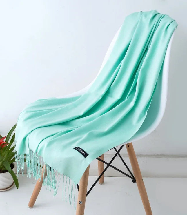 Women's and Men's Wide Shawl Scarf with Tassel Fringe