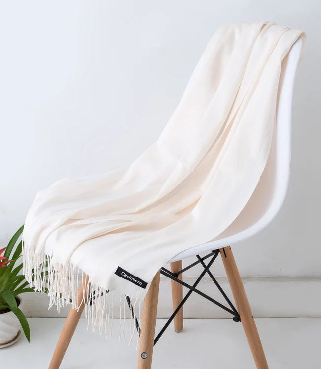 Women's and Men's Wide Shawl Scarf with Tassel Fringe