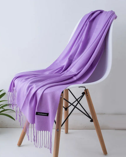 Women's and Men's Wide Shawl Scarf with Tassel Fringe