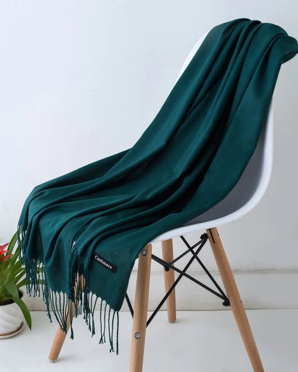 Women's and Men's Wide Shawl Scarf with Tassel Fringe