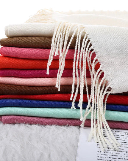 Women's and Men's Wide Shawl Scarf with Tassel Fringe