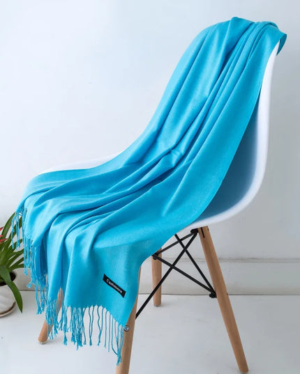 Women's and Men's Wide Shawl Scarf with Tassel Fringe