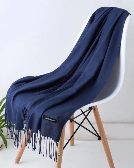 Women's and Men's Wide Shawl Scarf with Tassel Fringe