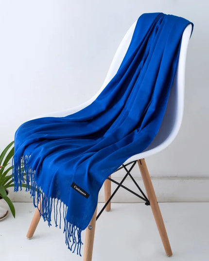 Women's and Men's Wide Shawl Scarf with Tassel Fringe