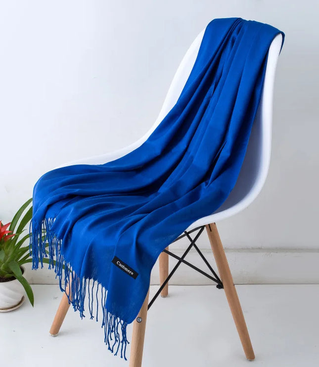 Women's and Men's Wide Shawl Scarf with Tassel Fringe