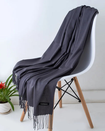 Women's and Men's Wide Shawl Scarf with Tassel Fringe