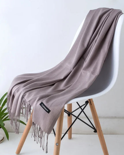 Women's and Men's Wide Shawl Scarf with Tassel Fringe