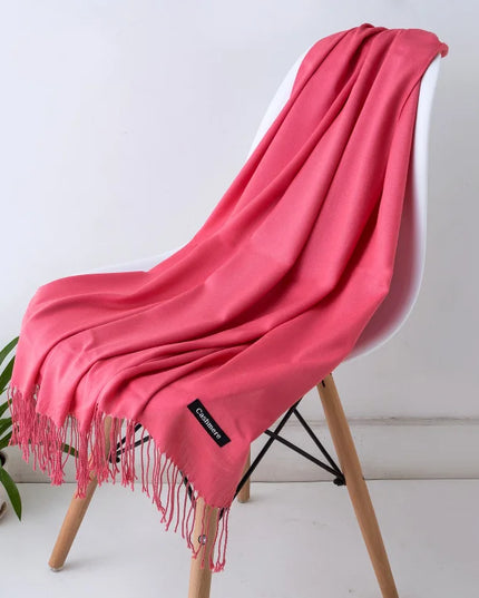 Women's and Men's Wide Shawl Scarf with Tassel Fringe
