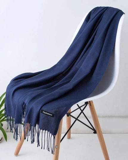 Women's and Men's Wide Shawl Scarf with Tassel Fringe