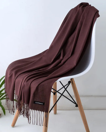 Women's and Men's Wide Shawl Scarf with Tassel Fringe