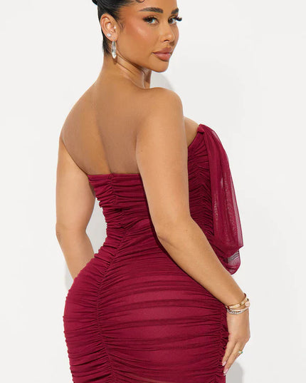 Vestido mini bodycon para fiesta con escote cuadrado para mujer
