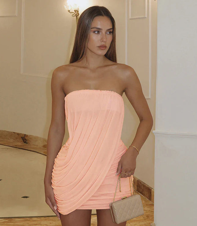 Vestido mini bodycon para fiesta con escote cuadrado para mujer
