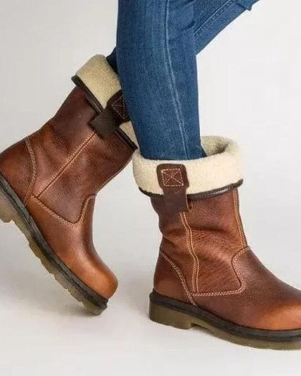 Corvin | Women's Shearling-Lined Mid-Calf Winter Boots - Brown - Image 1