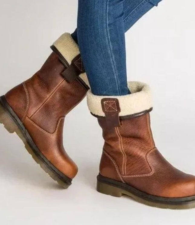 Corvin | Women's Shearling-Lined Mid-Calf Winter Boots - Brown - Image 1