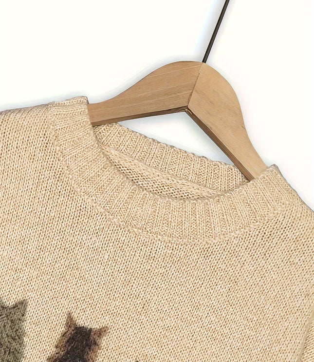 Talia | Cosy Cat-Print Jumper