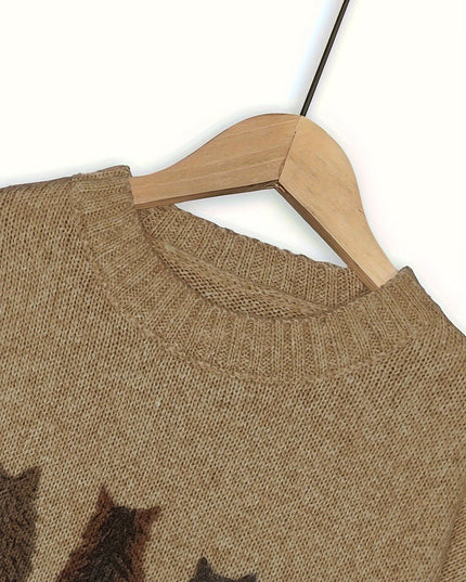Talia | Cosy Cat-Print Jumper