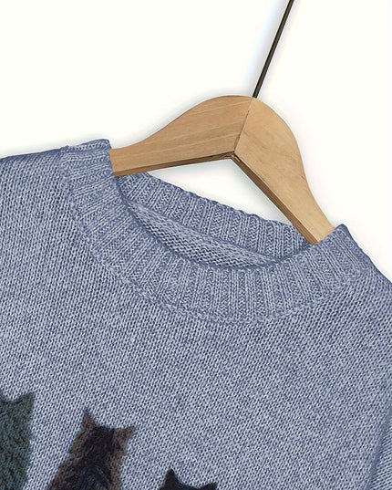 Talia | Cosy Cat-Print Jumper