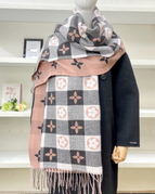 Flor gris y rosa / Talla única
