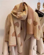Corazones grandes beige / Talla única