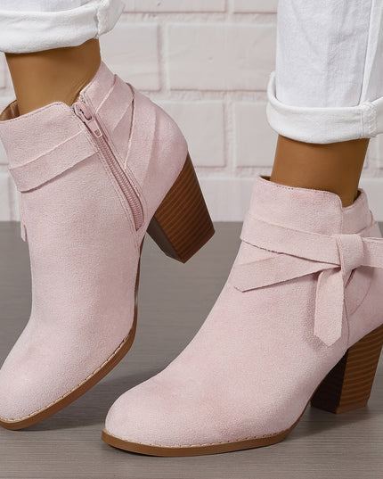 Sylvane | Women's Chelsea Ankle Boot with Block Heel - Black - Image 13
