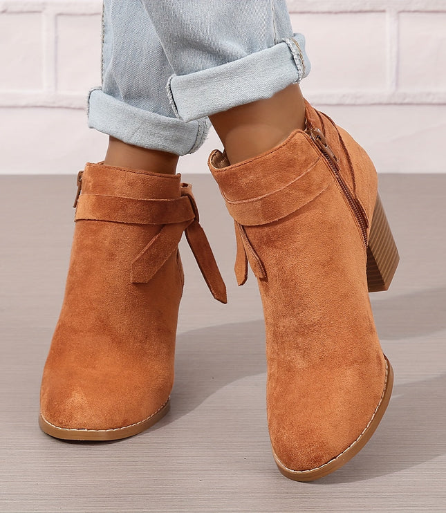 Sylvane | Women's Chelsea Ankle Boot with Block Heel - Black - Image 14