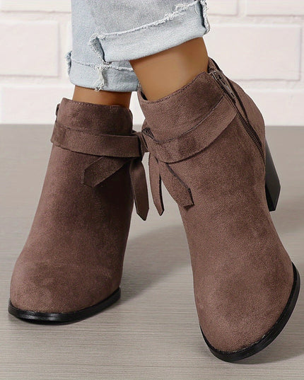 Sylvane | Women's Chelsea Ankle Boot with Block Heel - Black - Image 17