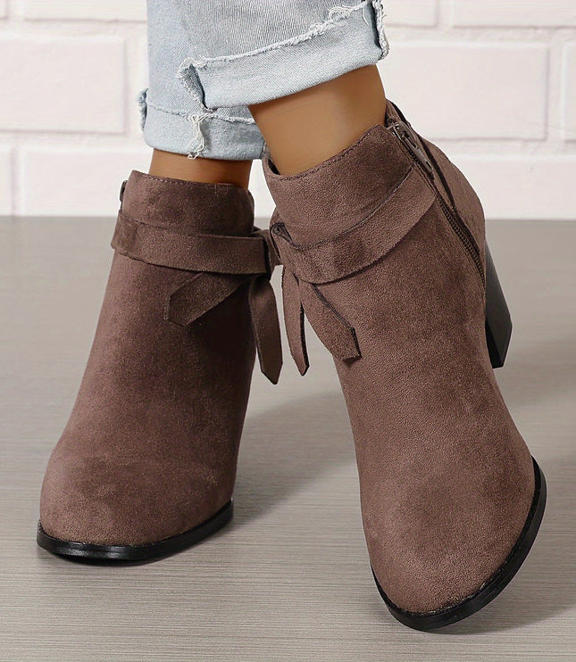 Sylvane | Women's Chelsea Ankle Boot with Block Heel - Black - Image 17