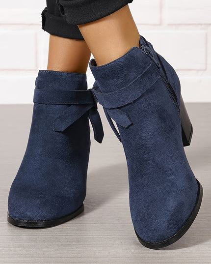 Sylvane | Women's Chelsea Ankle Boot with Block Heel - Black - Image 4