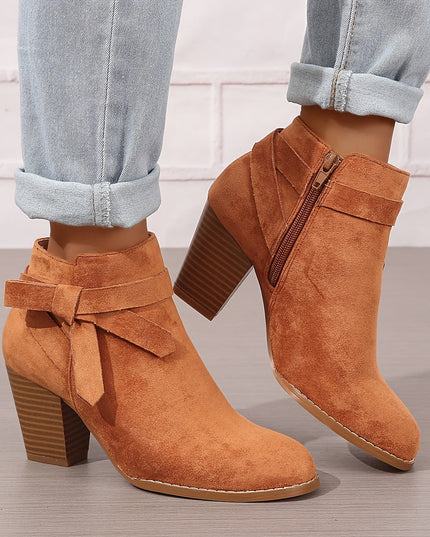 Sylvane | Women's Chelsea Ankle Boot with Block Heel - Black - Image 5