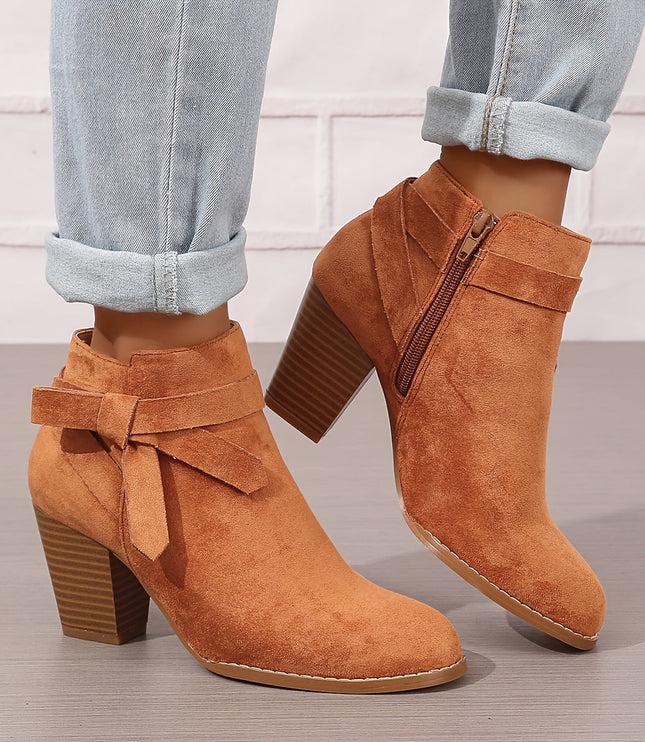 Sylvane | Women's Chelsea Ankle Boot with Block Heel - Black - Image 5