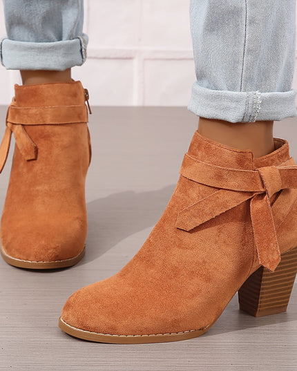 Sylvane | Women's Chelsea Ankle Boot with Block Heel - Black - Image 6