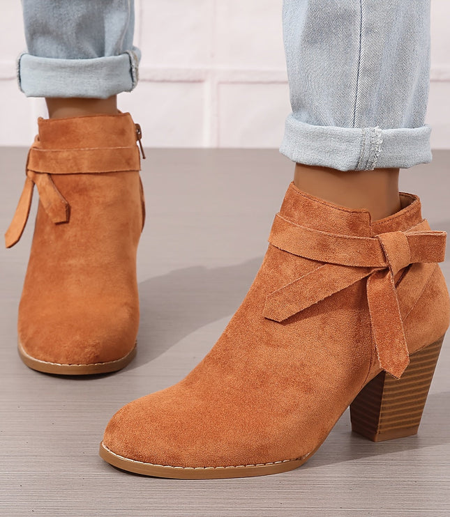 Sylvane | Women's Chelsea Ankle Boot with Block Heel - Black - Image 6