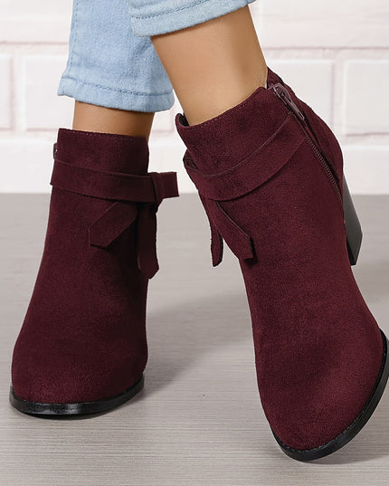 Sylvane | Women's Chelsea Ankle Boot with Block Heel - Black - Image 7