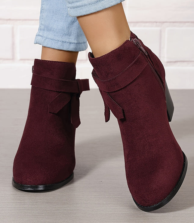 Sylvane | Women's Chelsea Ankle Boot with Block Heel - Black - Image 7