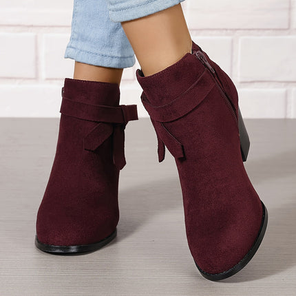 Sylvane | Women's Chelsea Ankle Boot with Block Heel - Black - Image 7