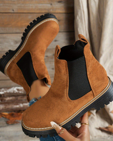 Blythe | Women's Chelsea Platform Ankle Boots - Black - Image 11