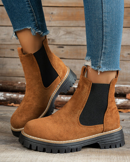 Blythe | Women's Chelsea Platform Ankle Boots - Black - Image 14
