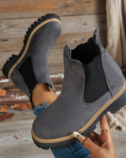 Blythe | Women's Chelsea Platform Ankle Boots - Black - Image 7