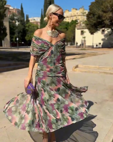Women's Cocktail Off Shoulder Draped Maxi Dress - product image 10