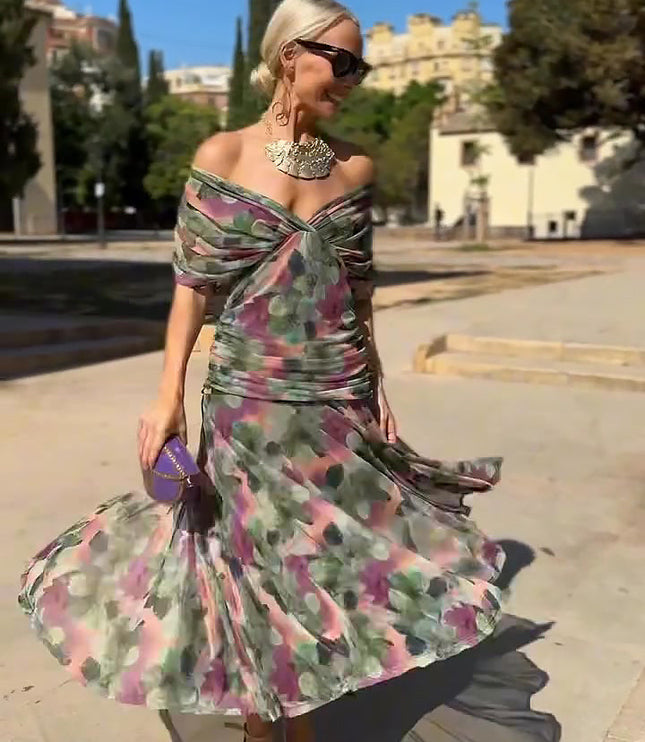 Women's Cocktail Off Shoulder Draped Maxi Dress - product image 10