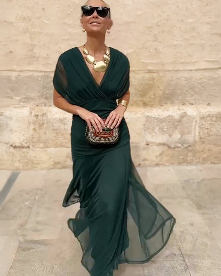 Women's Cocktail Off Shoulder Draped Maxi Dress - product image 11